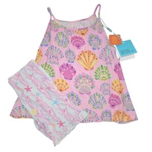 Posh Peanut Catalina Top Ruffled Short Set 3T/4T NWT